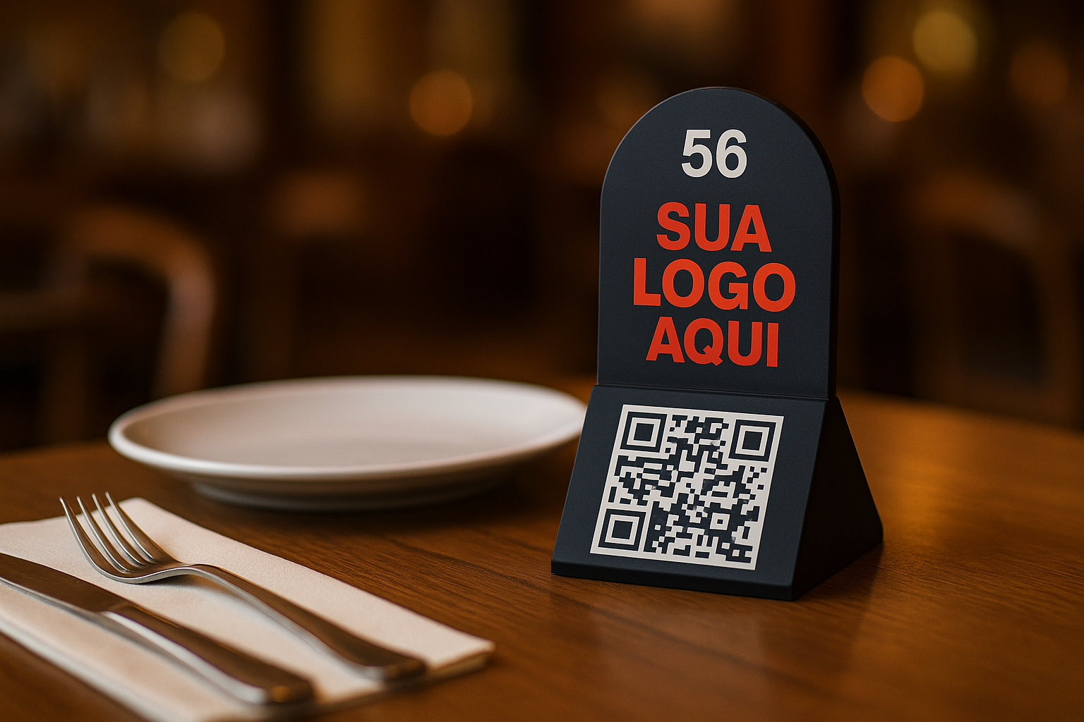 Totem TremD com QR Code personalizado